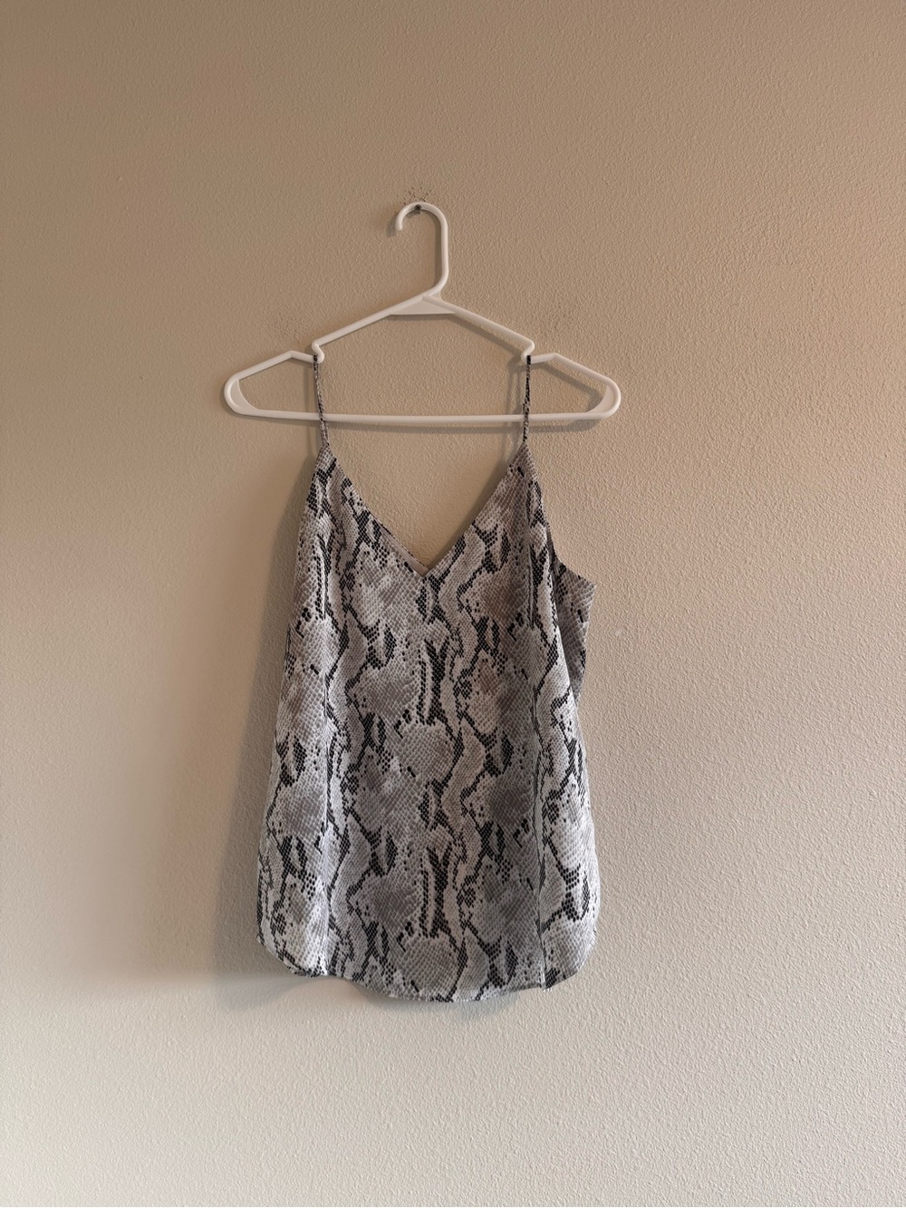 Express Snake-Print Slip Cami - Black & Gray